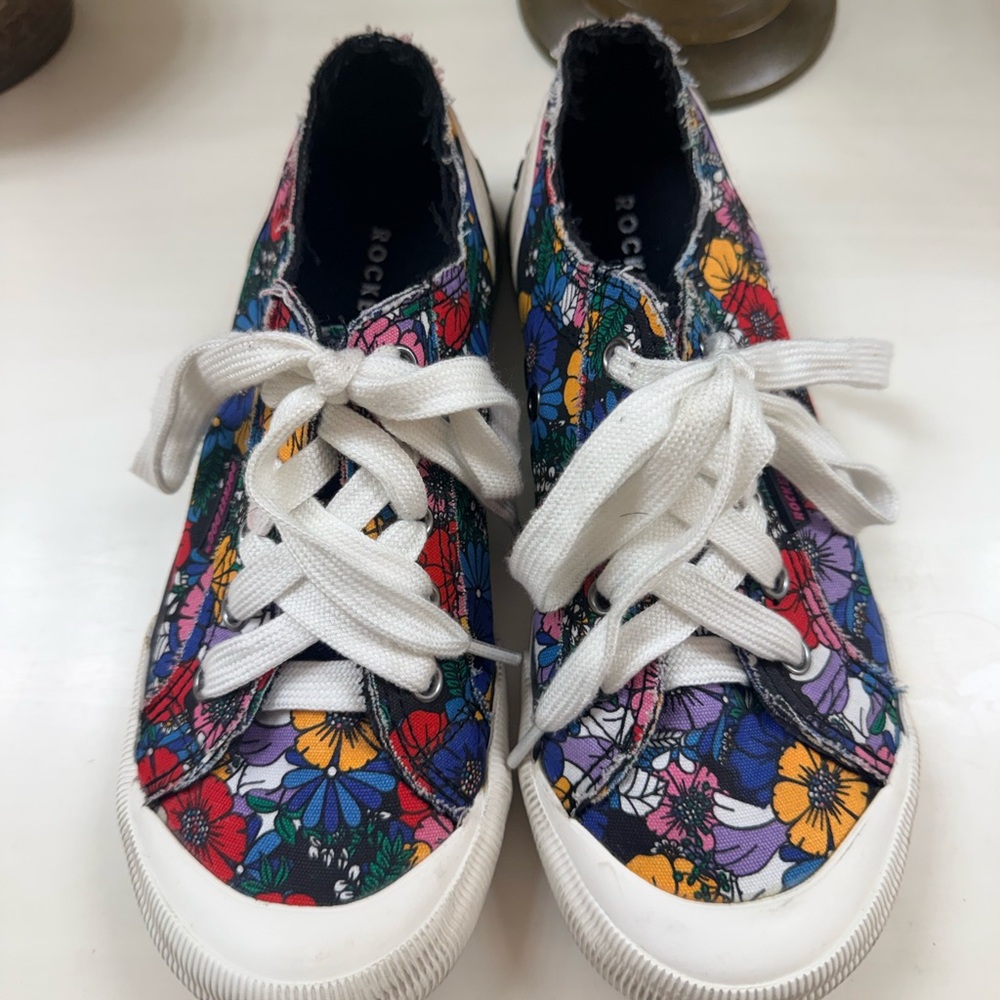 Rocket Dog Colorful Floral Sneakers with White Laces